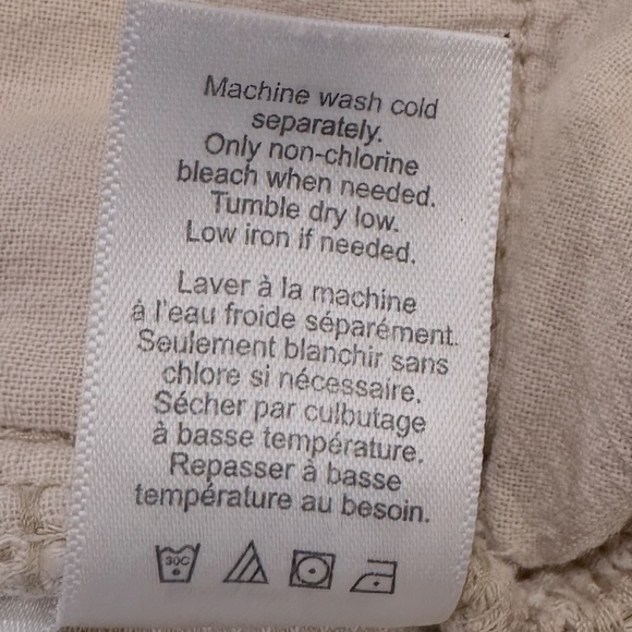 Coldwater Creek Pants Size 14 Light Beige Pull on Wide Elastic Waistband - Picture 7 of 15